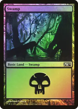 MTG FOIL Swamp - Magic 2012 #241 - Image 1