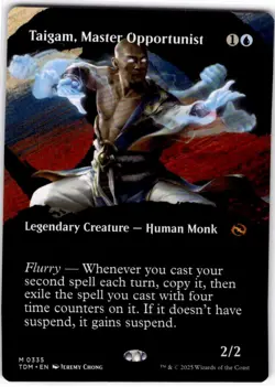 MTG Taigam, Master Opportunist (Borderless) Tarkir: Dragonstorm Mythic #335 - Image 1