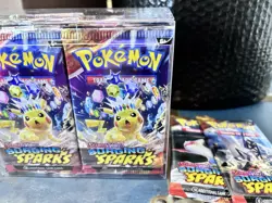 38 x SURGING SPARKS Sealed BOOSTER PACKS 10 Pokemon Cards Per Pack - Image 1