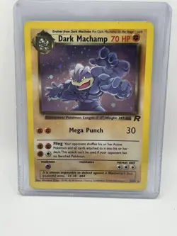 Dark Machamp 10/82 Holo Rare Unlimited Team Rocket Pokemon 7636 LP/MP - Image 1