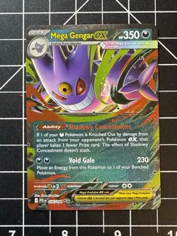 Mega Gengar ex 056/094 Phantasmal Flames Holo Pokemon - Image 1