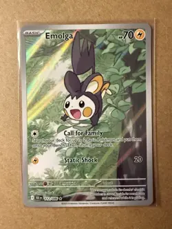 Pokemon TCG Emolga 112/086 & Tynamo 113/086 Black Bolt Illustration Rare - Image 1