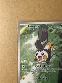 Pokemon TCG Emolga 112/086 & Tynamo 113/086 Black Bolt Illustration Rare - Image 2