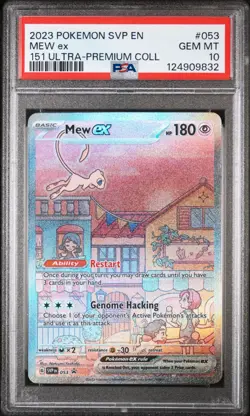 2023 POKEMON SVP EN-SV BLACK STAR PROMO 151 ULTRA-PREM COLL #053 MEW EX PSA 10 - Image 1