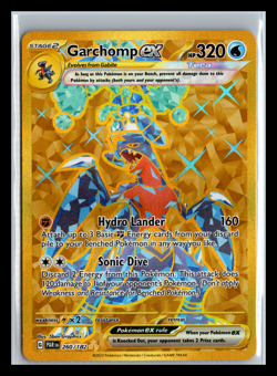 Garchomp ex 260/182 Gold Full Art - Paradox Rift - Pokemon TCG - NM 260/182 - Image 1