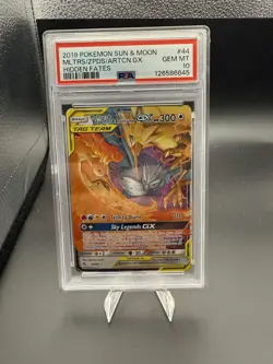 Pokemon TCG: Moltres & Zapdos & Articuno GX 44/68 - Hidden Fates - Holo - PSA 10 - Image 1