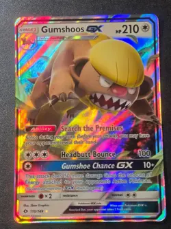 Gumshoos GX 110/149 NM SM Base Set Holo Ultra Rare Pokemon - Image 1