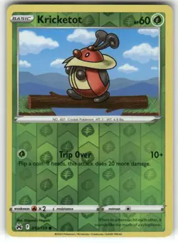 Kricketot 010/159 Crown Zenith Reverse Holo Pokemon TCG - Image 1