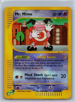 Mr. Mime (95a) 95a/147 Common Aquapolis Pokemon Damaged - Image 1