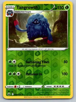 Tangrowth 005/159 Rare Crown Zenith Pokemon Reverse Holo Near Mint - Image 1
