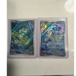 Pokemon Froakie & Frogadier chaos rising illustration rare lot of two NM - Image 1