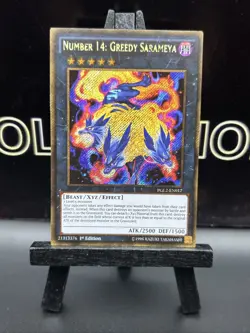 Yu-Gi-Oh Card - PGL2-EN017 - NUMBER 14: GREEDY SARAMEYA (Nm/ rare holo) - Image 2