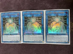 3x YuGiOh! Crowley, The First Propheseer DUPO-EN028 ULTRA RARE! 1ST! GEM MINT! - Image 1