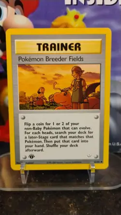 BREEDER FIELDS Neo Revelation POKEMON Non-Holo TRAINER 1st Ed Trading Card 62/64 - Image 1