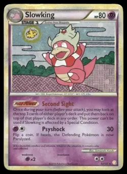Slowking 12/123 HeartGold & SoulSilver HAND SWIRL Holo Rare Pokemon Card HP - Image 1