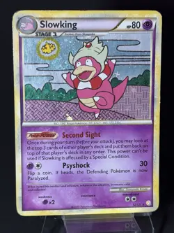 Slowking 12/123 HeartGold & SoulSilver HAND SWIRL Holo Rare Pokemon Card HP - Image 5