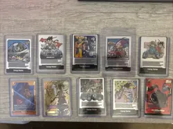 Dragon Ball Silver Energy Markers & Alt Art Fusion World Manga Lot of 10 Cards. - Image 1