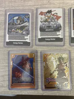 Dragon Ball Silver Energy Markers & Alt Art Fusion World Manga Lot of 10 Cards. - Image 2