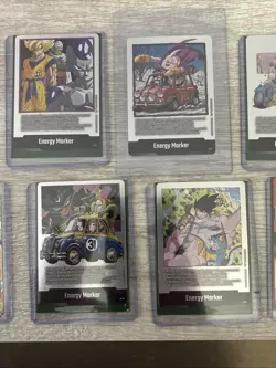 Dragon Ball Silver Energy Markers & Alt Art Fusion World Manga Lot of 10 Cards. - Image 3