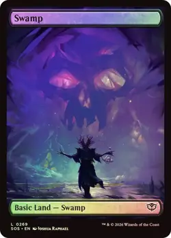 2x (1 Foil, 1 Regular) Secrets of Strixhaven Full Art Swamp Land, Magic, 269 - Image 1