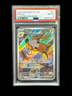 Pokemon Raichu 211/193 Illustration Rare Paldea Evolved PSA 8 - Image 1