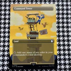 Command Tower (Borderless) Universes Beyond: Fallout Regular MTG PIP NM 360 - Image 1