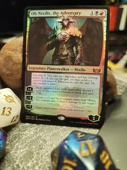 MTG Ob Nixilis, the Adversary - Foil art - Streets of New Capenna #206/281 - Image 2