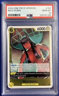 2024 One Piece OP09 EN Nico Robin PSA 10 - Image 1
