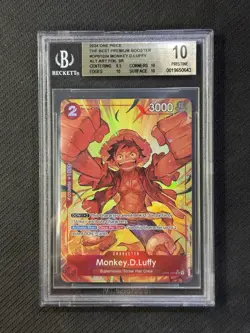 2024 One Piece Monkey D Luffy Alternate Art OP01-024 BGS 10 Pristine - Image 1