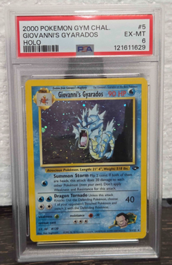 2000 POKEMON GYM CHALLENGE 5 GIOVANNI'S GYARADOS HOLO - PSA 6 - Image 1