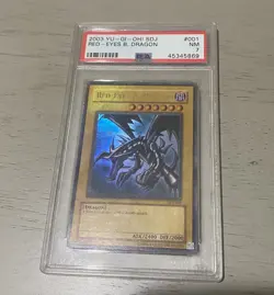 2003 Yu-Gi-Oh Red-Eyes Black Dragon Starter Deck Joey SDJ-001 PSA 7 Near Mint - Image 1