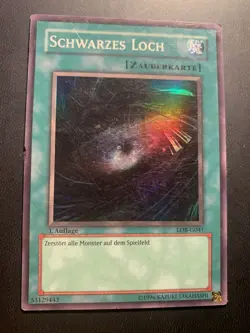 Yugioh! Schwarzes Loch Super Rare - LOB-G041 1. Auflage - Selten! Deutsch - Image 1