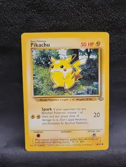Pikachu 60/64 Jungle Set Base Set Non Holo Pokemon Red Cheeks Vintage - Image 1