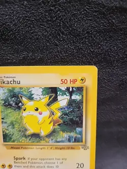 Pikachu 60/64 Jungle Set Base Set Non Holo Pokemon Red Cheeks Vintage - Image 3