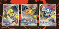 Pokemon TCG First Partner Illustration Collection Series 1 Gen 4 Sinnoh Starters - Image 1