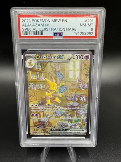 2023 Pokemon Mew en Alakazam EX Special Illustration PSA 8 Rare - Image 1