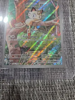 Pokemon Meowth 106/094 Me02: Phantasmal Flames Holo Illus Rare Full Art EN - Image 5