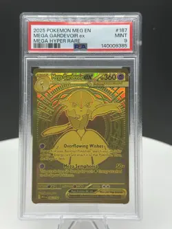 2025 POKEMON MEG EN-MEGA EVOLUTION MEGA HYPER RARE #187 MEGA GARDEVOIR EX PSA 9 - Image 4