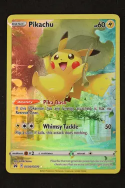 Pokemon Pikachu Ultra Rare Holo Crown Zenith Galarian Gallery GG30/GG70 LP - Image 1