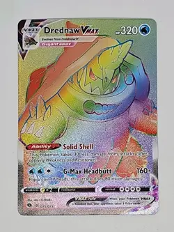 Pokemon Card Drednaw VMAX 075/073 Rainbow Secret Rare | Champion's Path | M/NM - Image 1