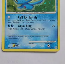 Pokemon Manaphy Diamond & Pearl Holo Swirl Rare 9/130 English Vintage Card - Image 3