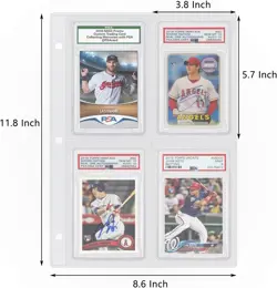 Graded Card Slab Binder Pages for Storage & Display, Compatible with 40 Clear - Image 3