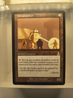 MTG Near Mint English Metalworker Rare Urza's Destiny Artifact Creature Regular - Image 1