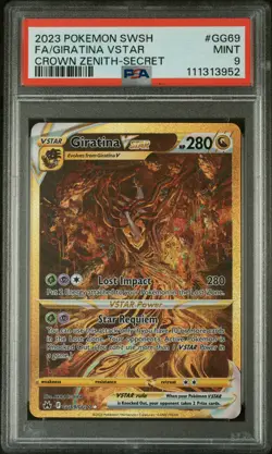 2023 POKEMON SWORD & SHIELD CROWN ZENITH SECRET FULL ART/GIRATINA VSTAR PSA 9 - Image 1