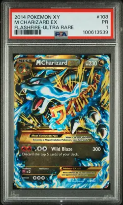 Pokemon 2014 XY Flashfire Ultra Rare #108 M Charizard EX PSA 1 - Image 1