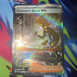 Clemonts Quick Wit 243/191 - Pokemon TCG Surging Sparks Special Illustration NM - Image 1