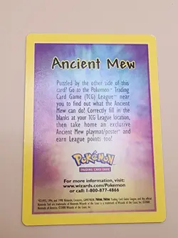 ANCIENT MEW DETAILS INSERT CARD - Pokemon Card - Promo - NM - Image 2