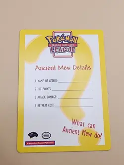 ANCIENT MEW DETAILS INSERT CARD - Pokemon Card - Promo - NM - Image 3
