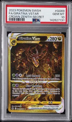 2023 POKEMON SWORD & SHIELD CROWN ZENITH SECRET FULL ART/GIRATINA VSTAR PSA 10 - Image 1