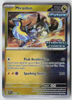 Miraidon (Prerelease) 092 Holo Promo Temporal Forces Stamped Pokemon Near Mint - Image 1